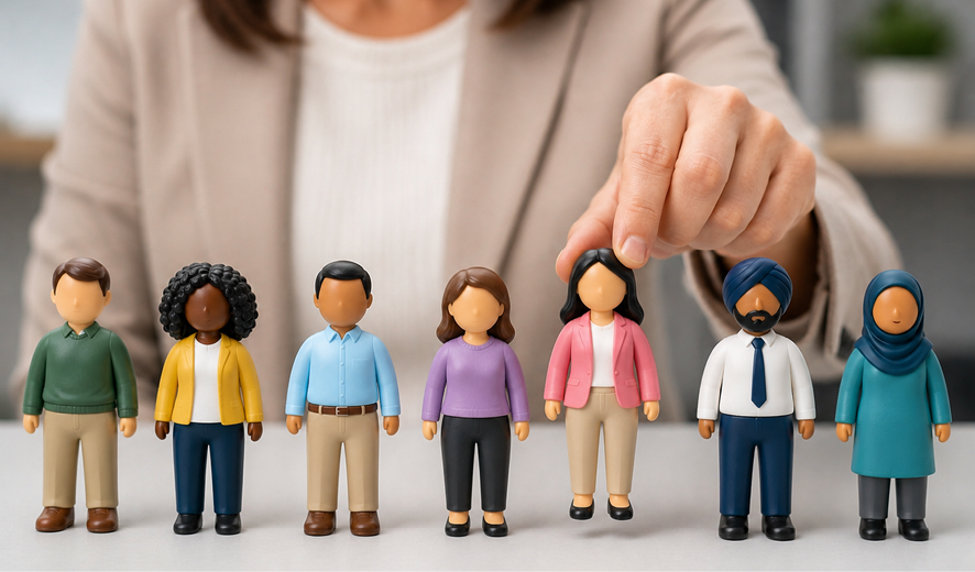 Employer selecting diverse candidates during the apprenticeship recruitment and hiring process.