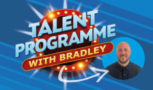 Accountancy Learning Talent Programme promotional graphic featuring Bradley, highlighting free employability support, careers guidance, bookkeeping training and pathways into accountancy apprenticeships.